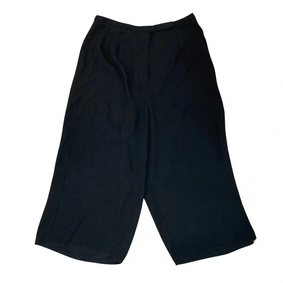 Aritzia- Babaton Lazarus Culottes Cropped Wide Leg Pant  In Black - Size 8 - Picture 4 of 8